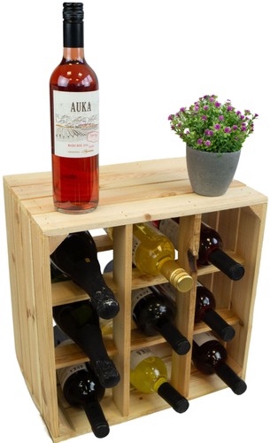 Weinregal 9er natur auch - natur, für